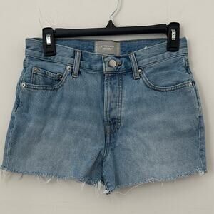 Everlane Relaxed 90s Organic Cotton Cutoff Shorts Womens 24 Light Blue
